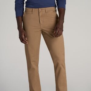 American Tall Carman TAPERED Chinos for Tall Men in Russet Brown Size 3232 / 36